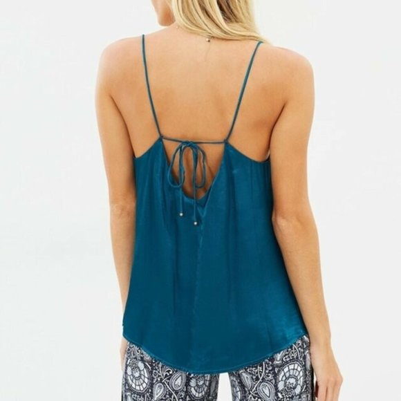 TIGERLILY Yolanthe Teal Satin Cami Top RRP$99 - Picture 4 of 15